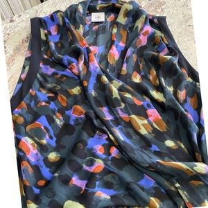 CABI Sleeveless Crossover Blouse Medium